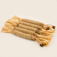 Five Meowie silvervine sticks wrapped in jute twine
